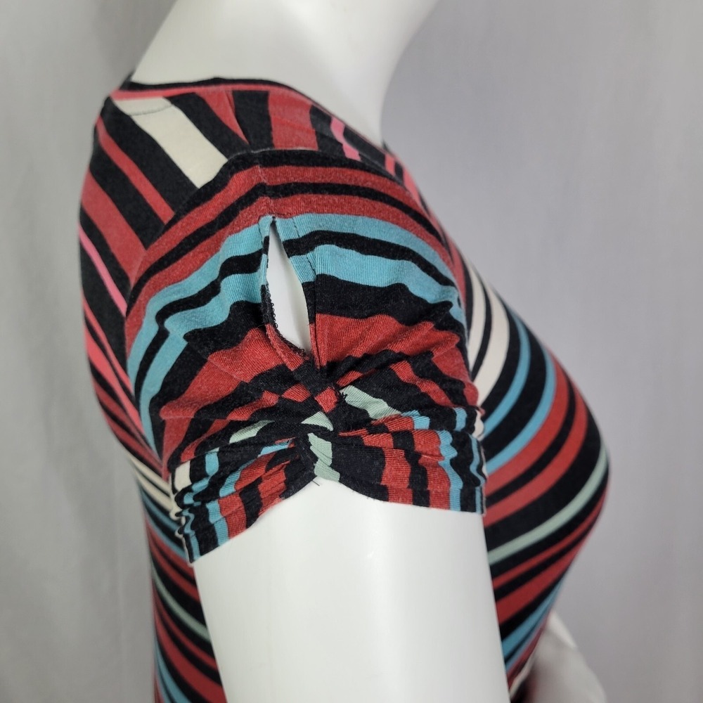 Motherhood Maternity Striped Midi Dress Casual Summer Short Sleeve Dress Size M - Picture 6 of 9